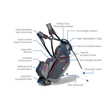 Motocaddy HydroFLEX stand bag, šedo/limetkový