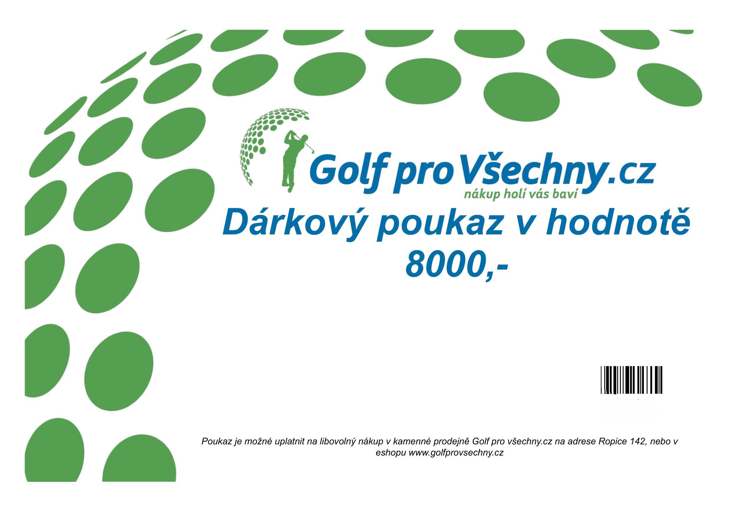 Dárkový poukaz 8 000 Kč