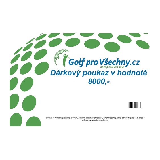 Dárkový poukaz 8 000 Kč