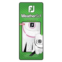 FootJoy WeatherSof dámská golfová rukavice, bílo/růžová