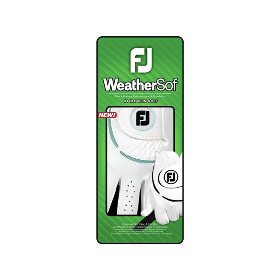 FootJoy WeatherSof dámská golfová rukavice, bílá/sea glass
