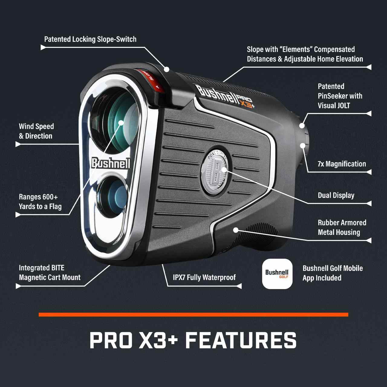 Bushnell PRO X3+ Link golfový dálkoměr