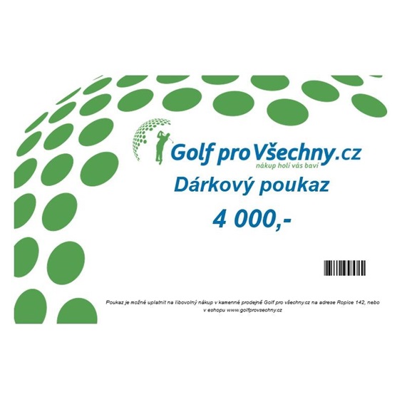 Dárkový poukaz 4000 Kč