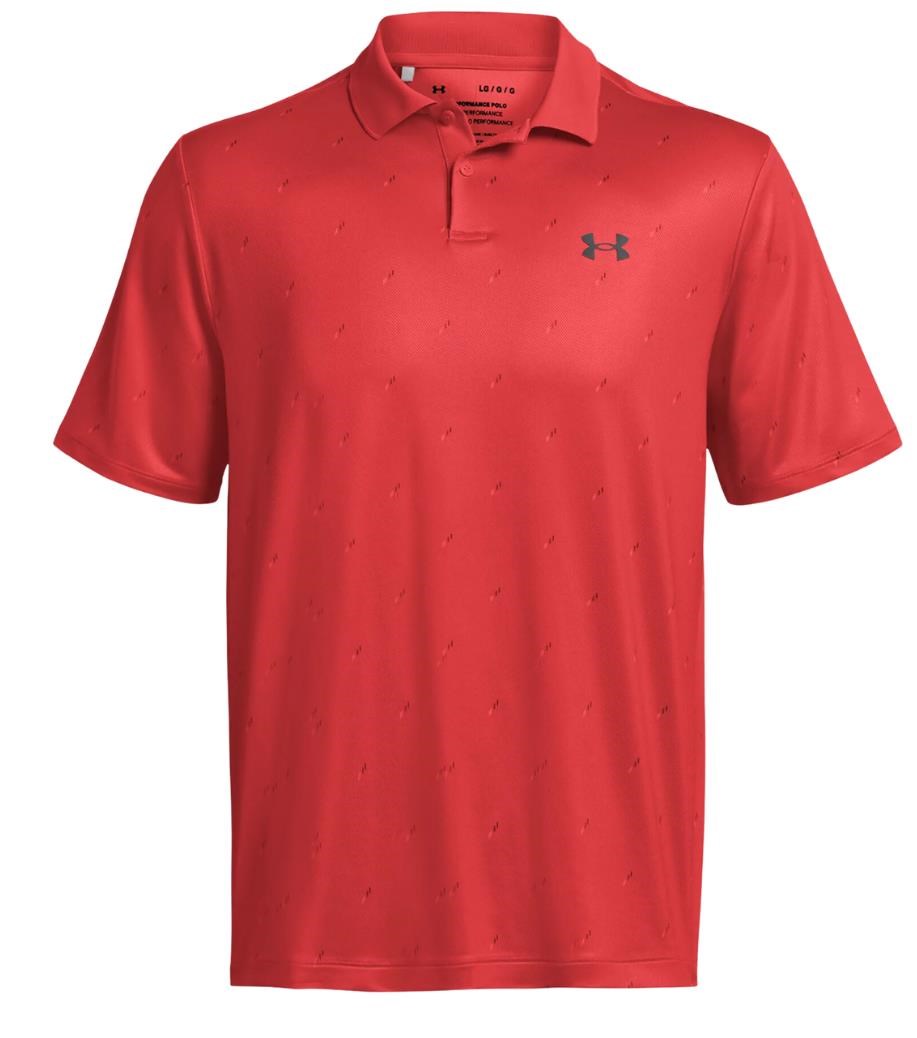 Under Armour Performance 3.0 Printed pánské polo, červené