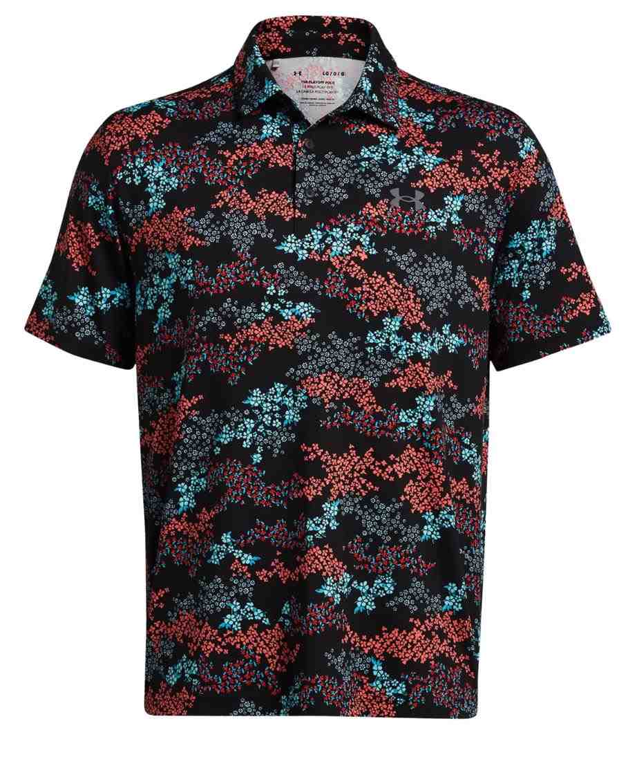 Under Armour Playoff 3.0 Printed pánské polo, černé
