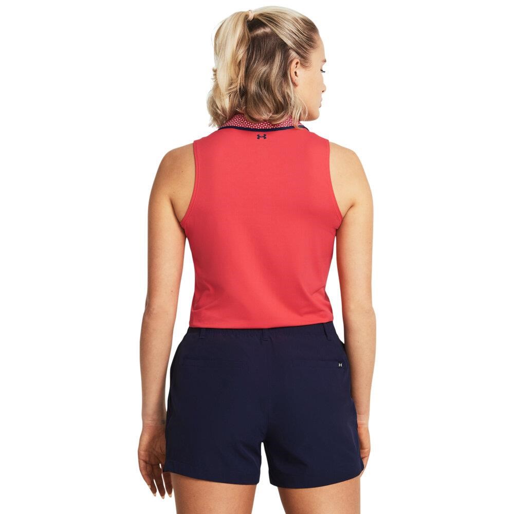 Under Armour Iso-Chill dámské polo bez rukávů, červené