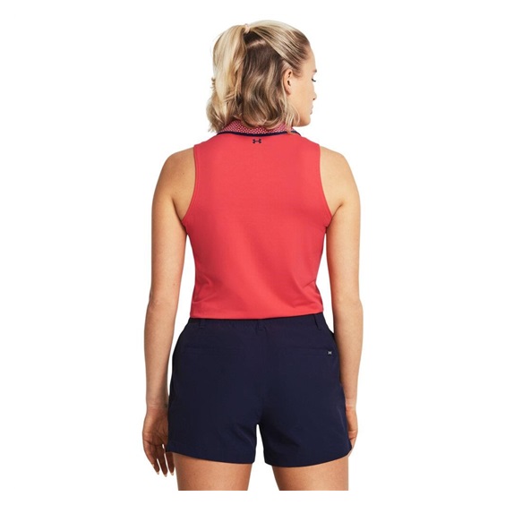 Under Armour Iso-Chill dámské polo bez rukávů, červené