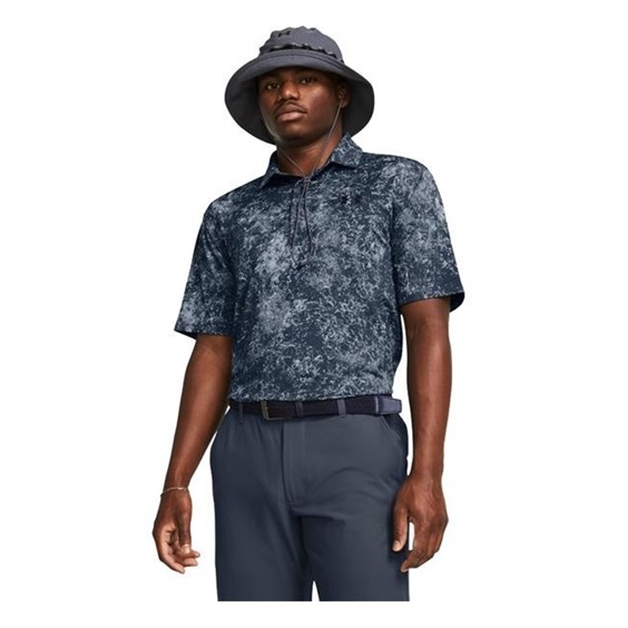 Under Armour Playoff 3.0 Printed pánské polo, downpour gray