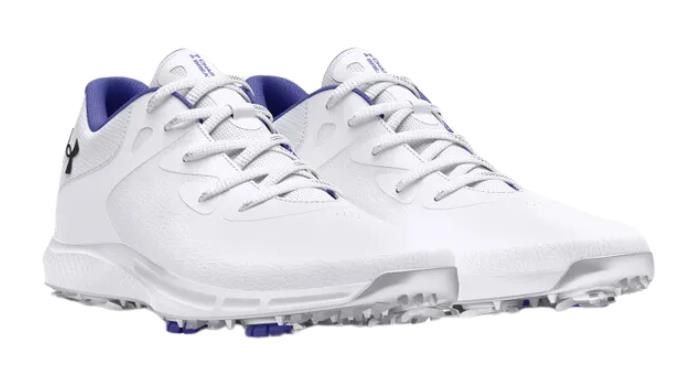 Under Armour Charged Breathe 2 dámské golfové boty, white/starlight/metallic silver