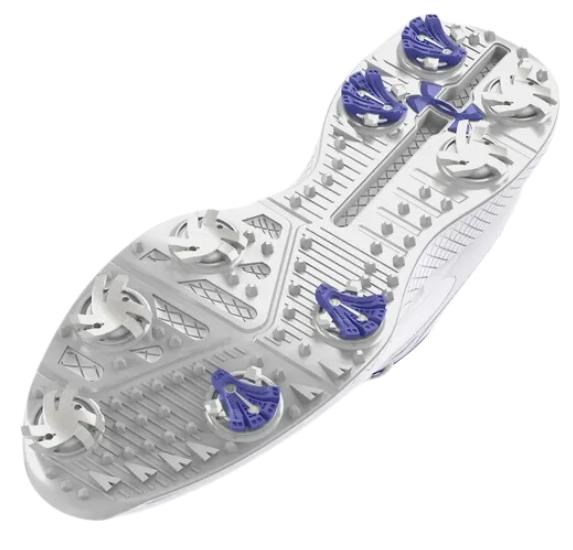 Under Armour Charged Breathe 2 dámské golfové boty, white/starlight/metallic silver