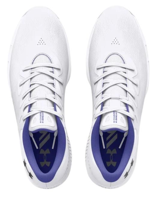 Under Armour Charged Breathe 2 dámské golfové boty, white/starlight/metallic silver