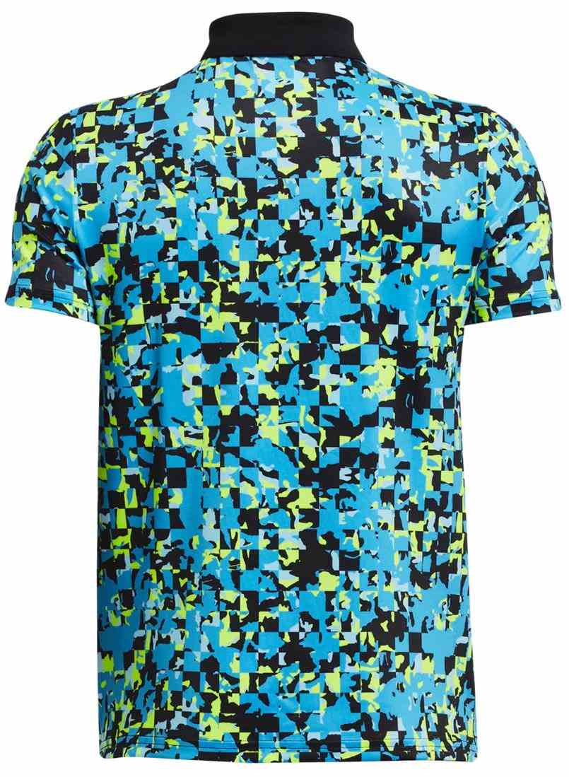 Under Armour Matchplay Printed dětské polo, capri/high-vis yellow/black
