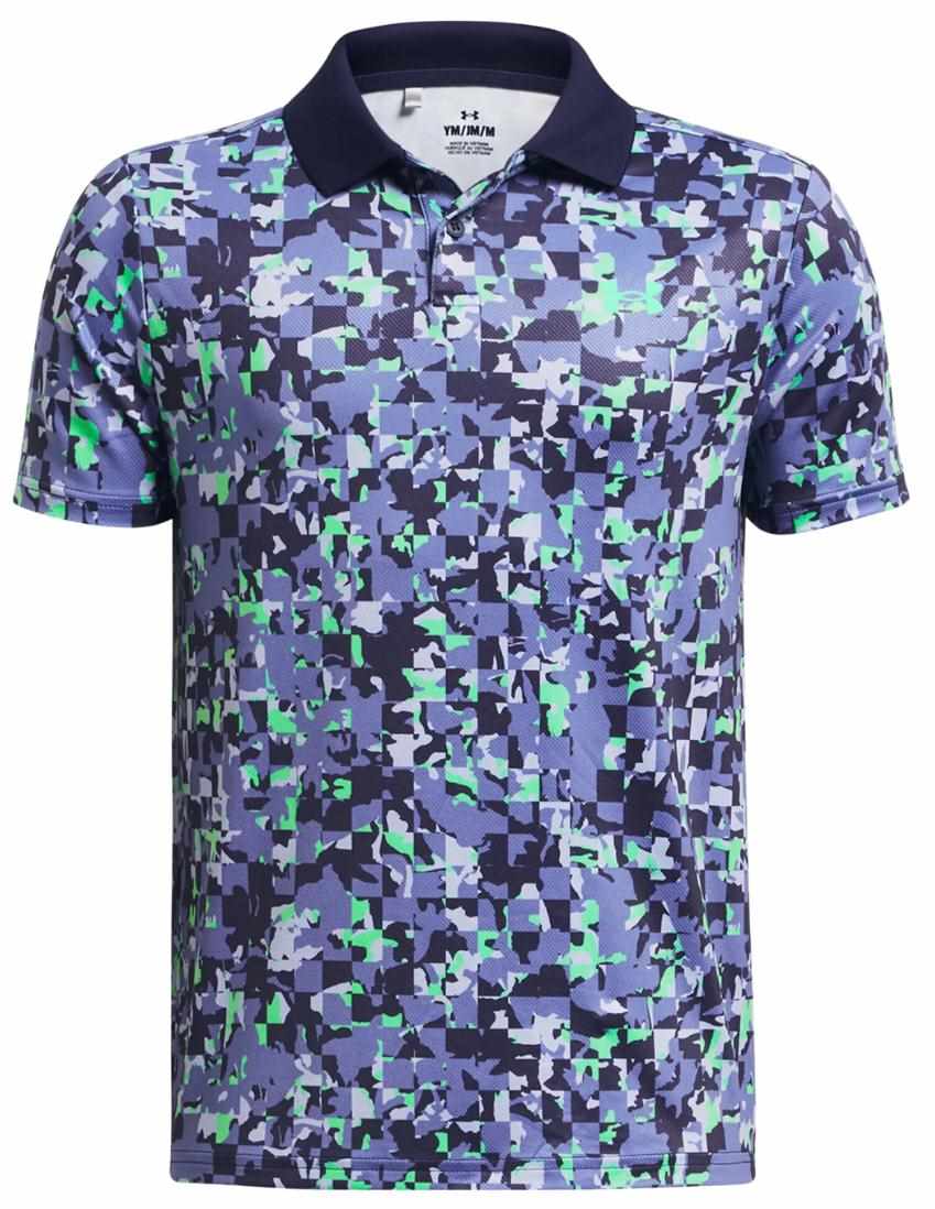 Under Armour Matchplay Printed dětské polo, starlight/vapor green
