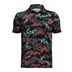 Under Armour Playoff Printed dětské polo, black/hydro teal