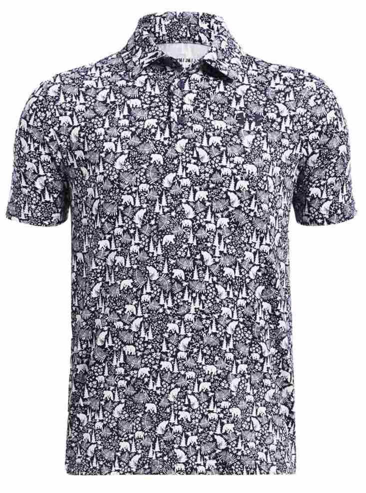 Under Armour Playoff Printed dětské polo, midnight navy/white