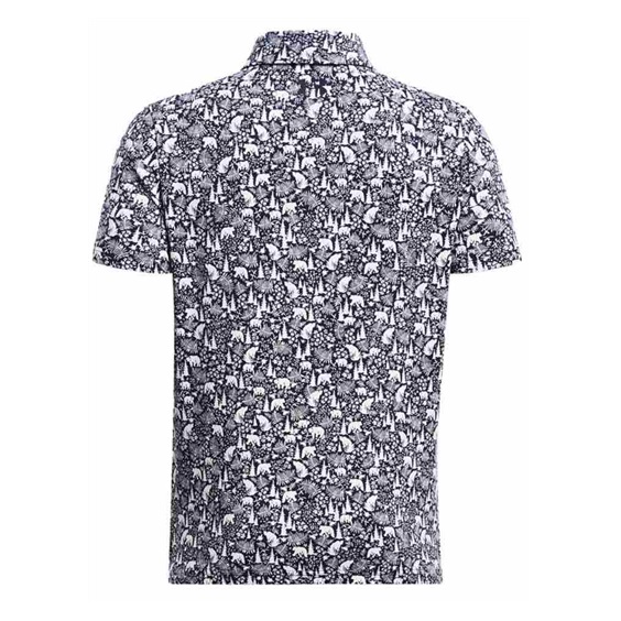 Under Armour Playoff Printed dětské polo, midnight navy/white