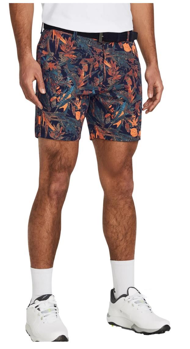 Under Armour Iso-Chill Printed 7" pánské kraťasy, midnight navy/photon blue/halo gray