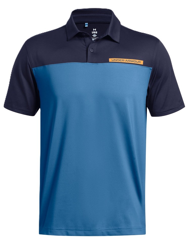 Under Armour T2G Color Block pánské polo, modro/oranžové