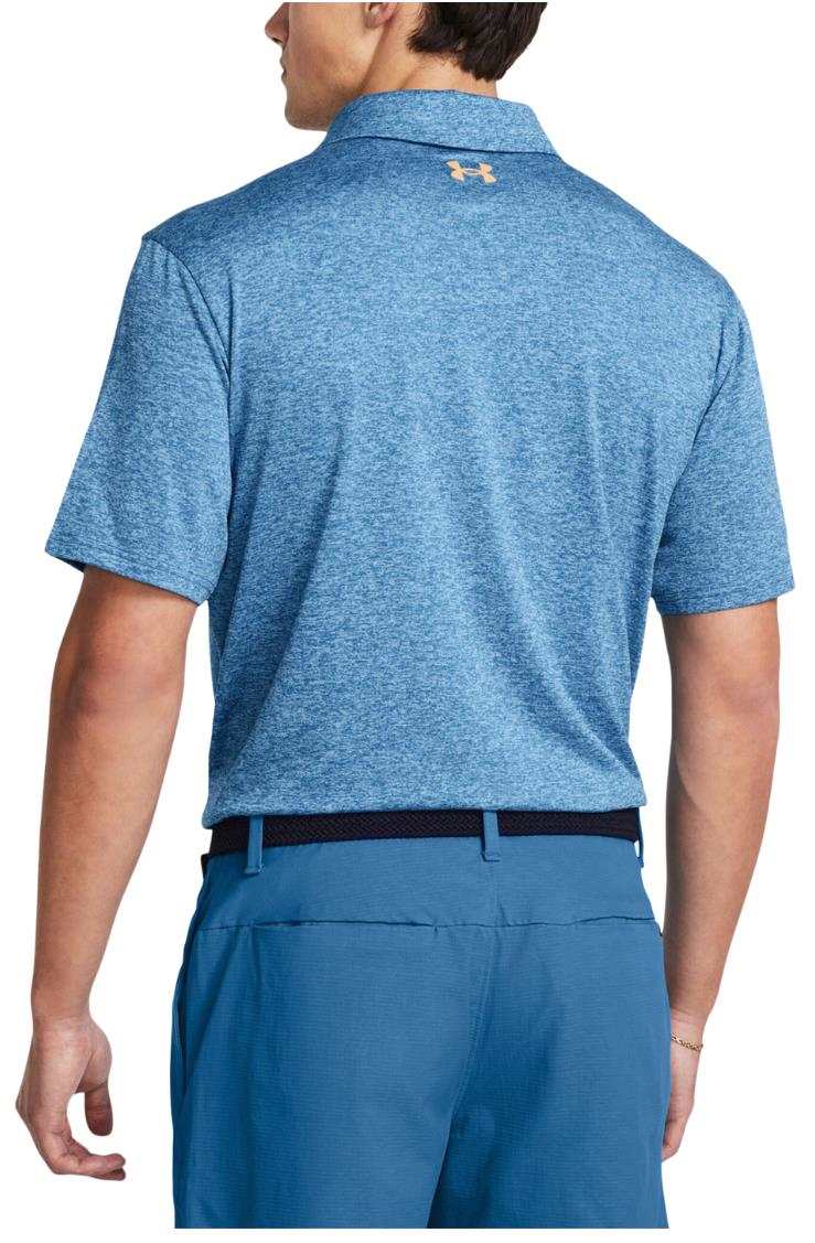 Under Armour Playoff 3.0 Printed pánské polo, photon blue/nova orange/midnight navy