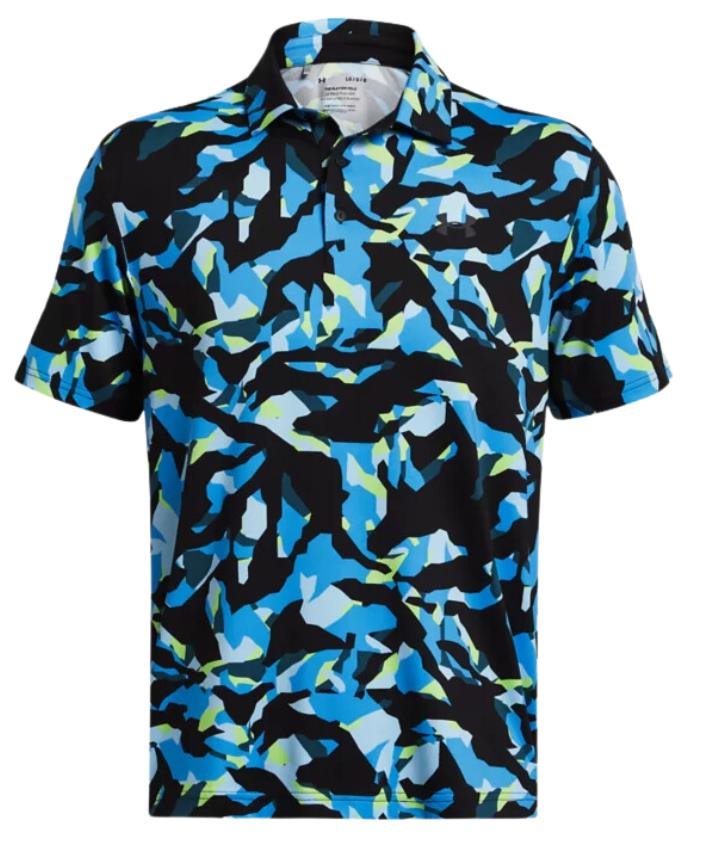 Under Armour Playoff 3.0 Printed pánské polo, black/capri