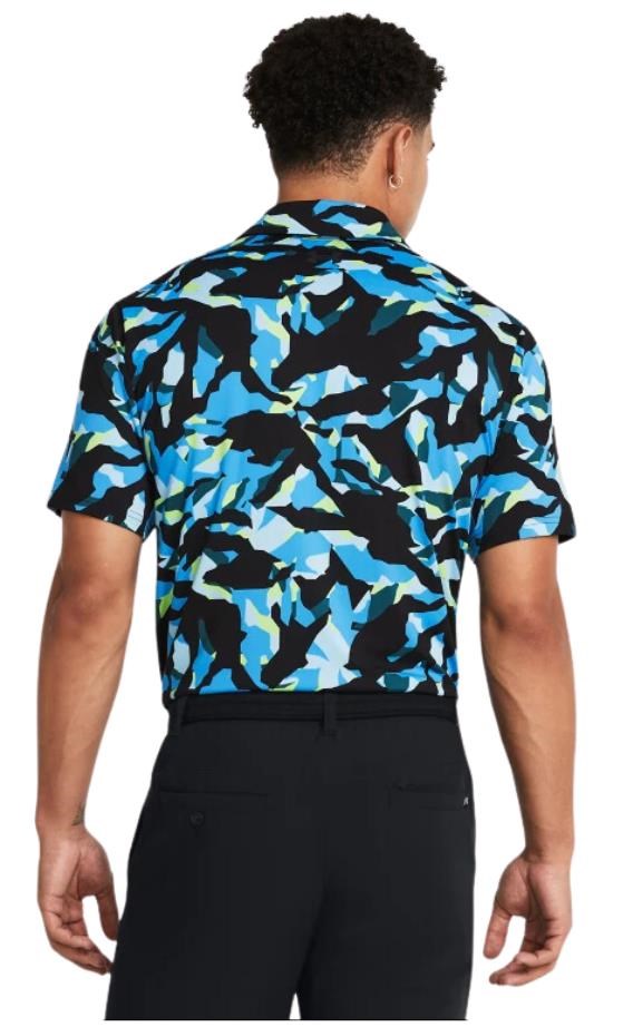 Under Armour Playoff 3.0 Printed pánské polo, black/capri