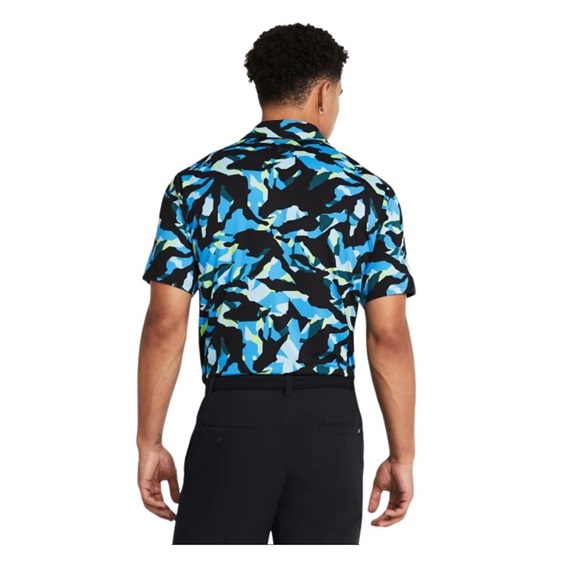 Under Armour Playoff 3.0 Printed pánské polo, black/capri