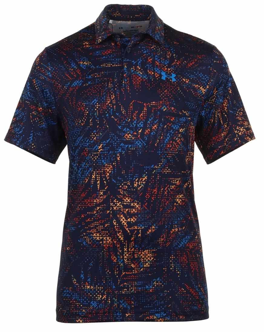 Under Armour Playoff 3.0 Printed pánské polo, midnight navy/phoenix