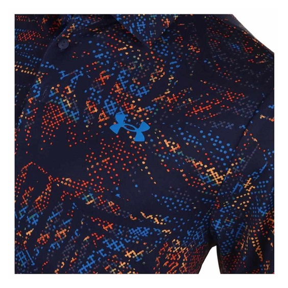 Under Armour Playoff 3.0 Printed pánské polo, midnight navy/phoenix