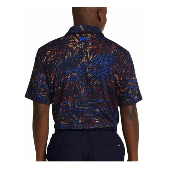 Under Armour Playoff 3.0 Printed pánské polo, midnight navy/phoenix