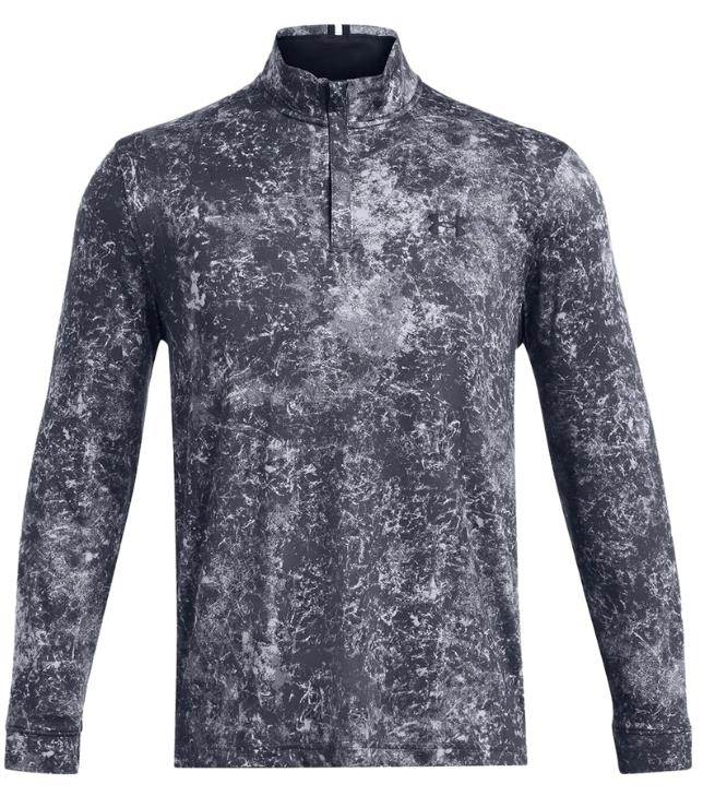 Under Armour Playoff Printed 1/4 Zip pánská mikina, downpour gray/midnight navy