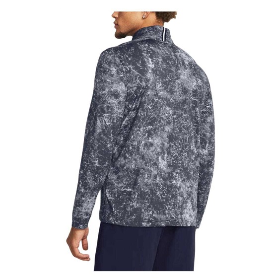 Under Armour Playoff Printed 1/4 Zip pánská mikina, downpour gray/midnight navy