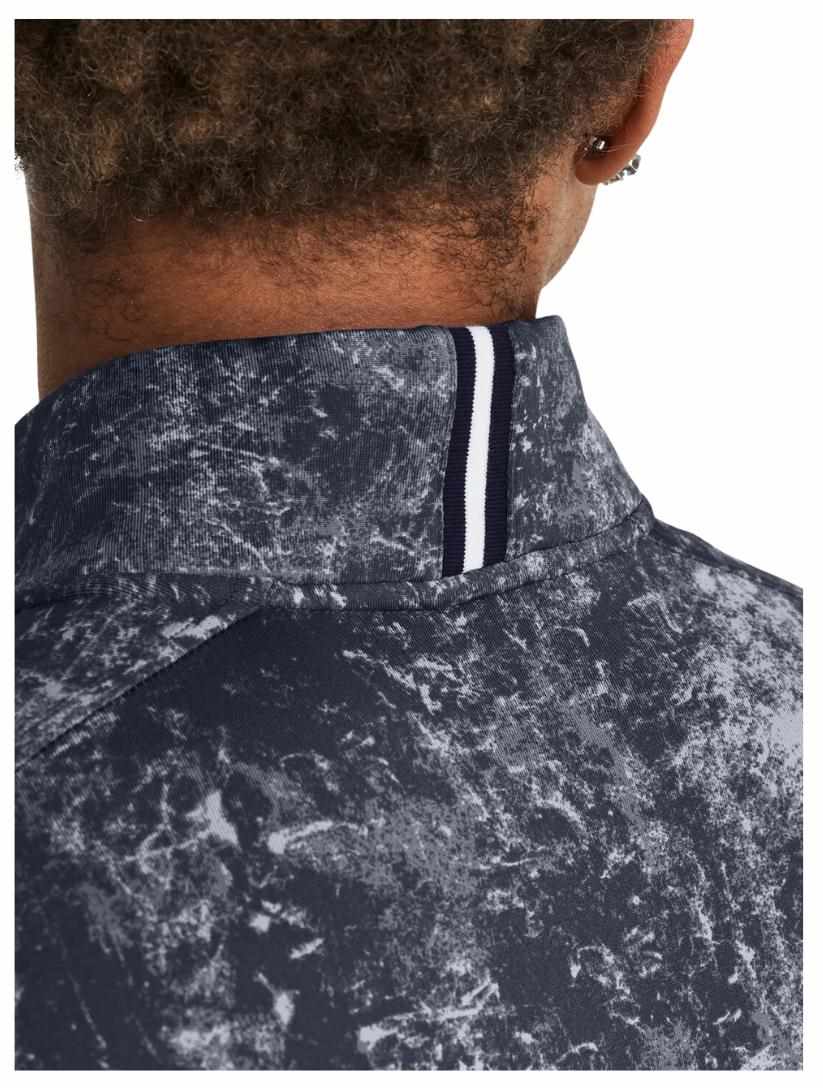 Under Armour Playoff Printed 1/4 Zip pánská mikina, downpour gray/midnight navy