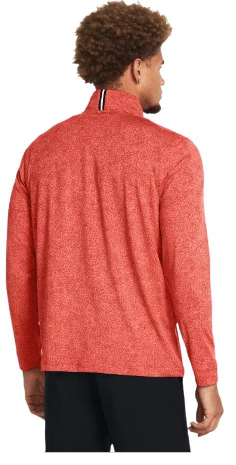 Under Armour Playoff Printed 1/4 Zip pánská mikina, coho/red solstice/black