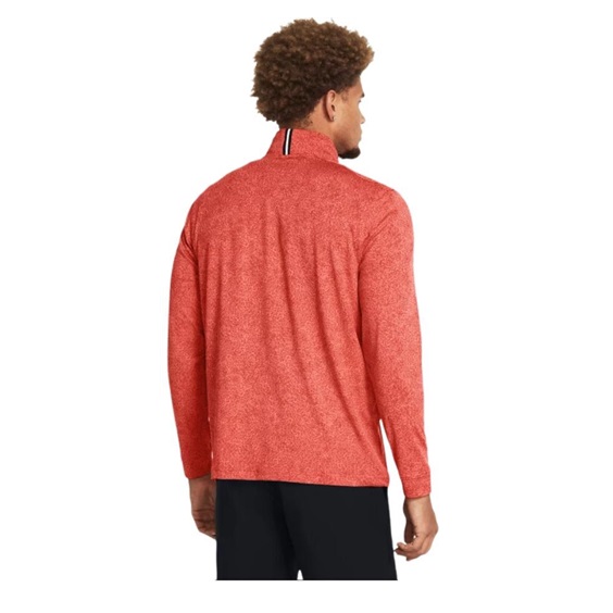 Under Armour Playoff Printed 1/4 Zip pánská mikina, coho/red solstice/black