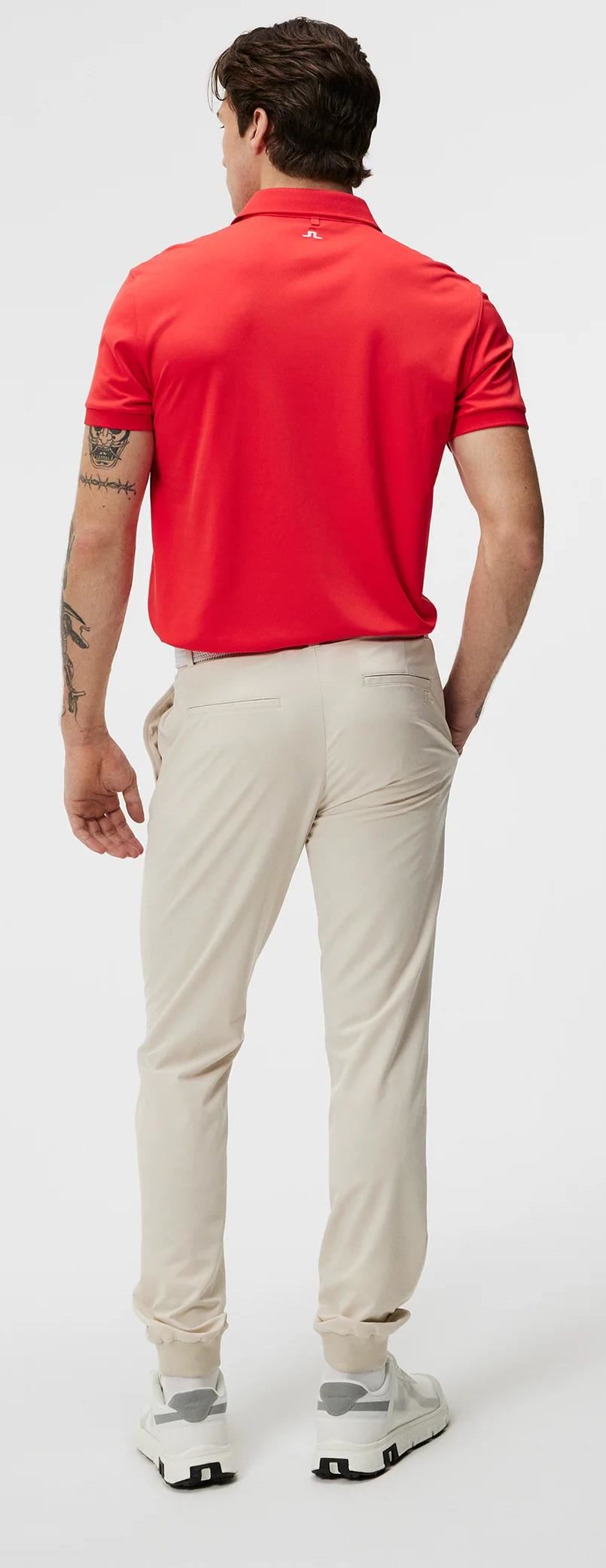 J.Lindeberg Tour Tech Regular Fit pánské polo, červené