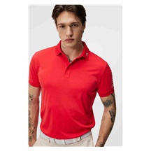 J.Lindeberg Tour Tech Regular Fit pánské polo, červené