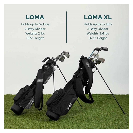 Sunday Golf Loma XL carry bag, šedý