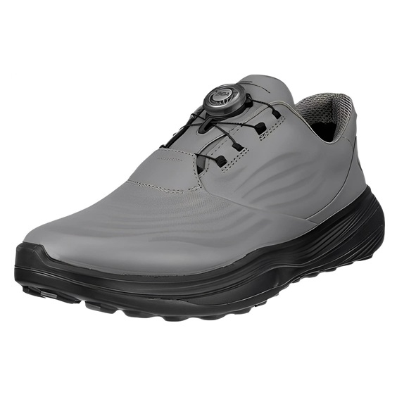 Ecco LT1 Boa pánské kožené golfové voděodolné boty, šedé