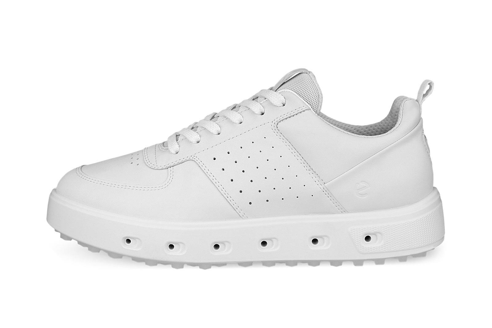 Ecco Street 720 dámské kožené Gore-Tex golfové boty, bílé