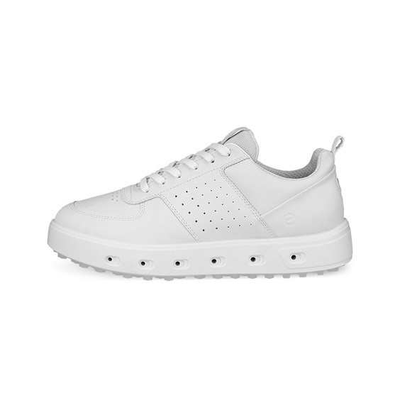 Ecco Street 720 dámské kožené Gore-Tex golfové boty, bílé