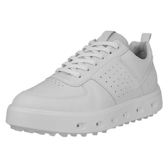 Ecco Street 720 dámské kožené Gore-Tex golfové boty, bílé