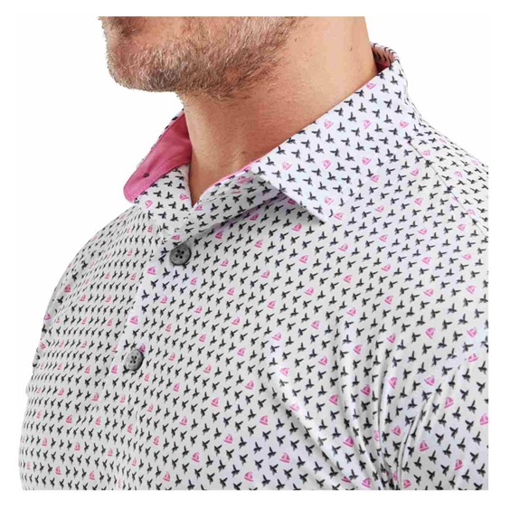 FootJoy Flying Wasp Pint Lisle pánské polo, bílé