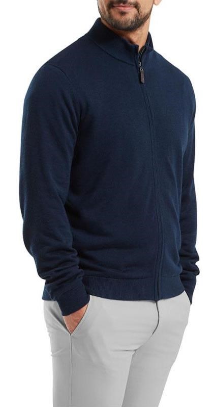 FootJoy Full-Zip Lined pánský svetr, modrý