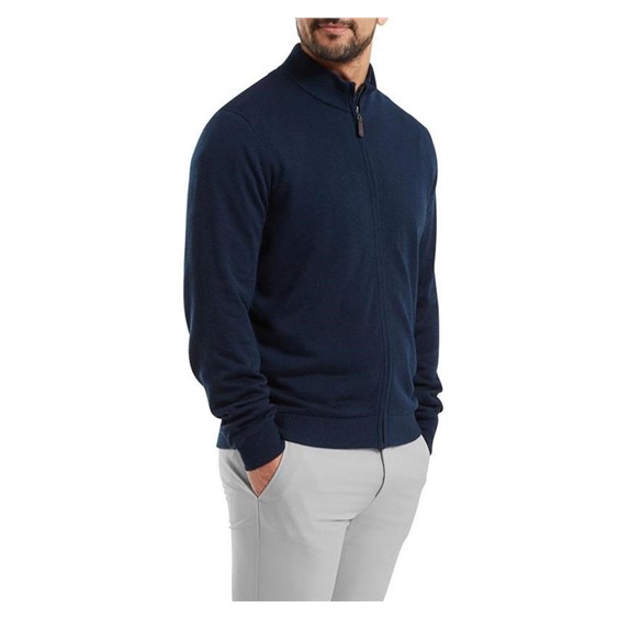 FootJoy Full-Zip Lined pánský svetr, modrý