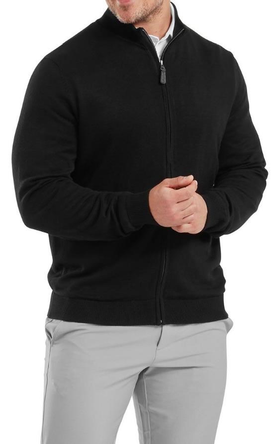 FootJoy Drirelease Full-Zip Midlayer pánský svetr, černý
