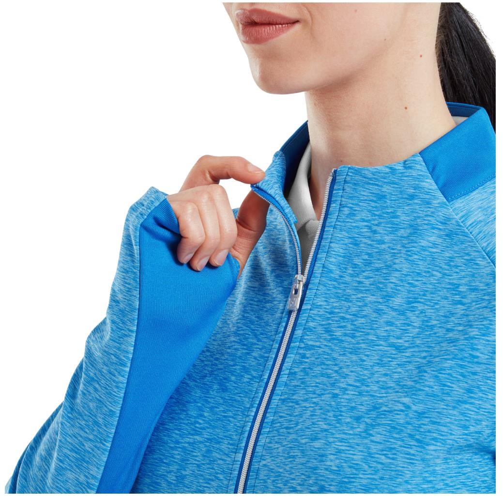 Footjoy Full-Zip Space Dye Thermal Midlayer dámská mikina, blue/aqua