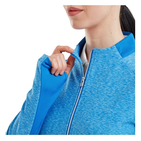 Footjoy Full-Zip Space Dye Thermal Midlayer dámská mikina, blue/aqua
