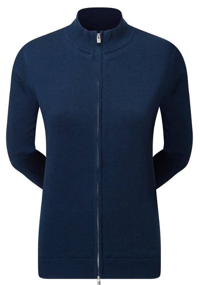 FootJoy Drirelease Full-Zip Lined dámský svetr, modrý