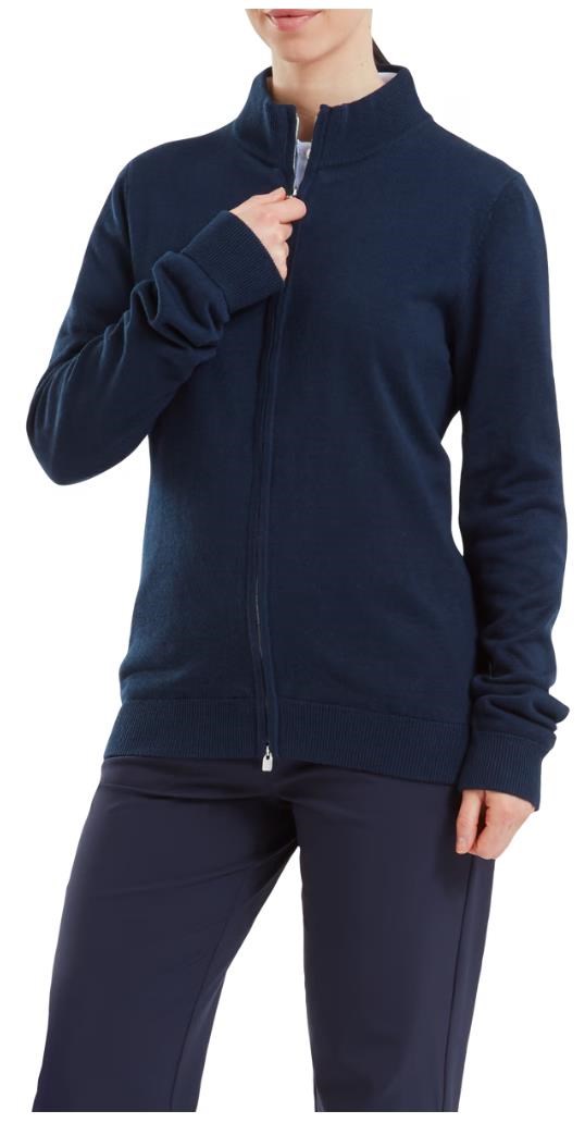 FootJoy Drirelease Full-Zip Lined dámský svetr, modrý
