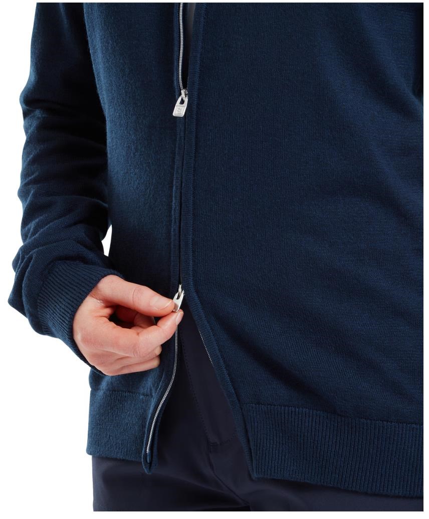 FootJoy Drirelease Full-Zip Lined dámský svetr, modrý